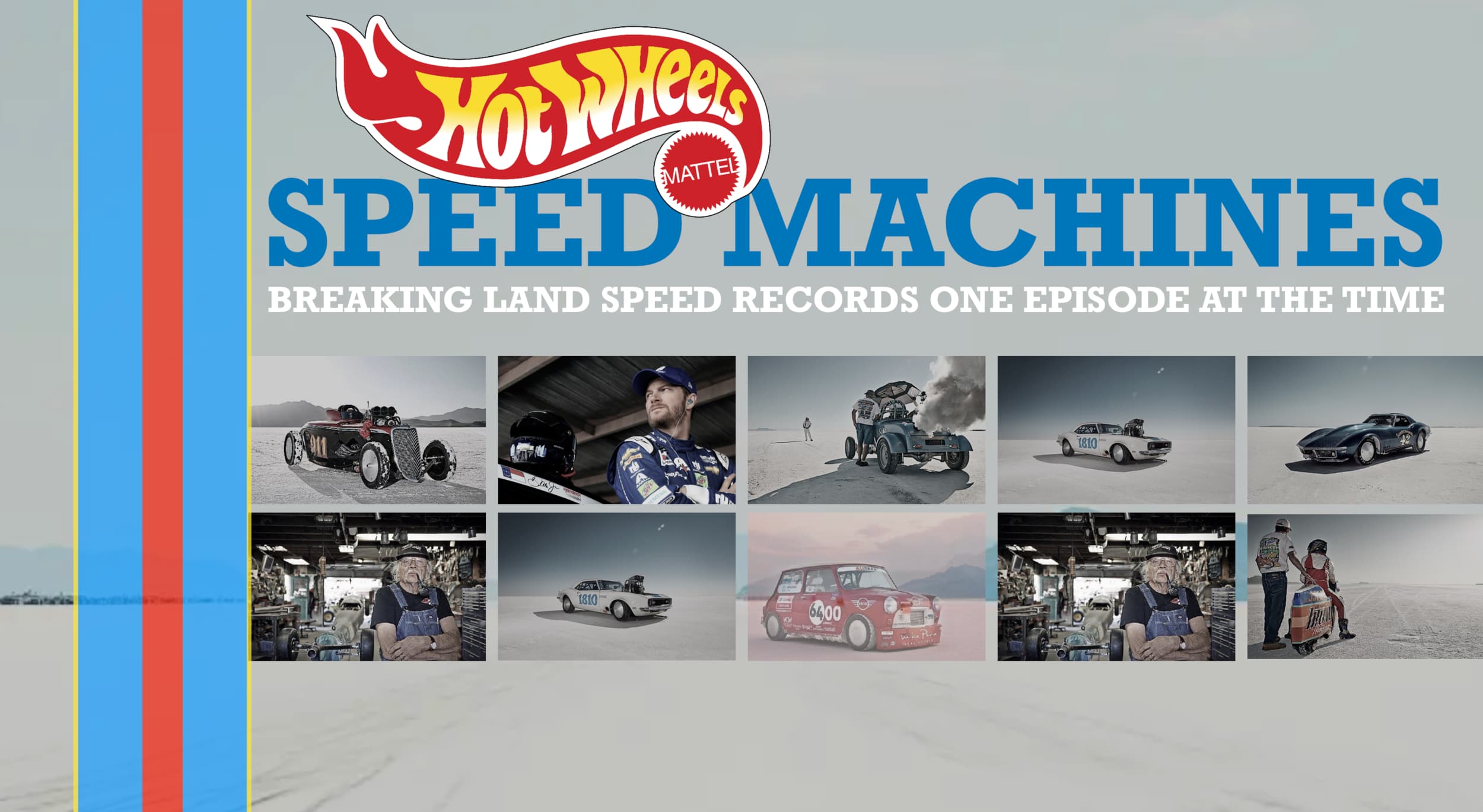 A Hot Wheels Speed Machines toy car — the Build Race Show winner, immortalised in the series.